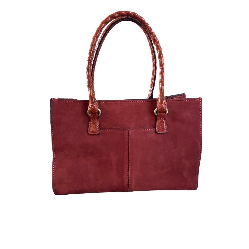 NWOT Patricia Nash maroon suede crossbody handbag-signed by Patricia Nash - Picture 6 of 13